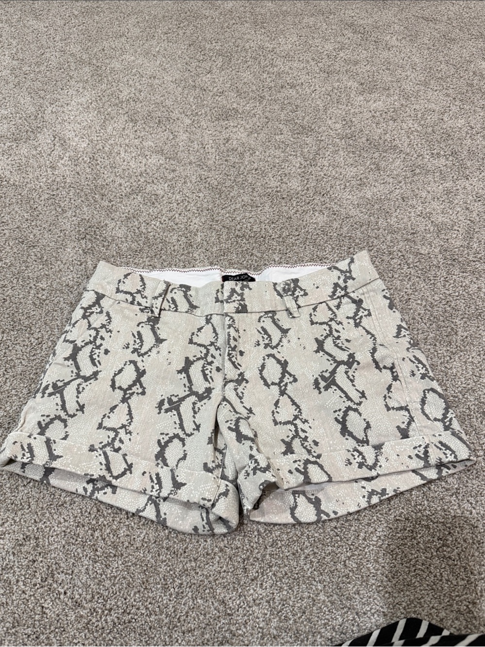 Dear John Tan/Gray with slight pink undertones Snake-Print Women’s Shorts